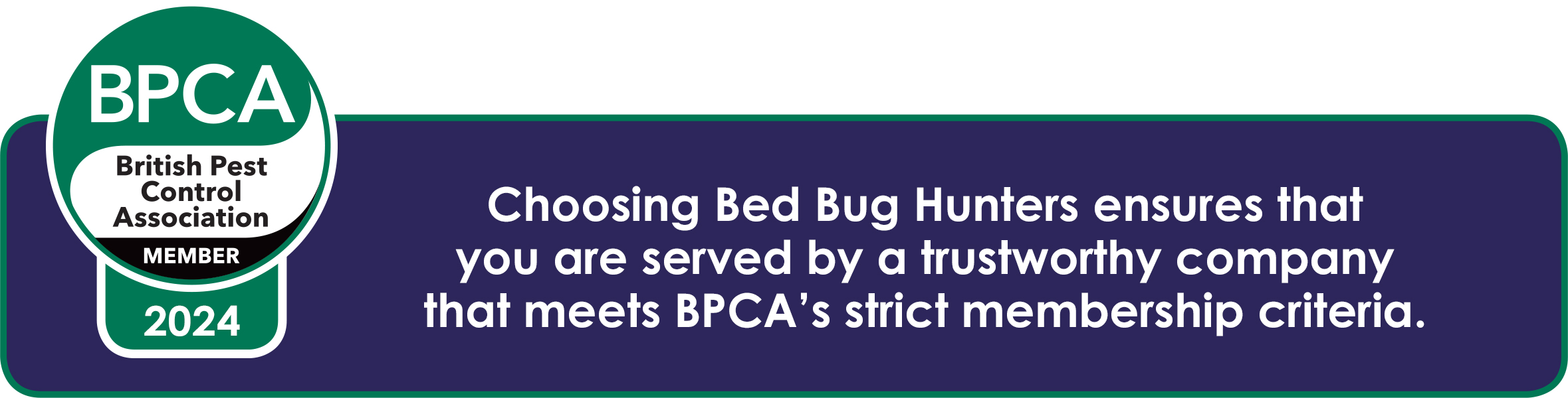 BPCA membership badge for Bed Bug Hunters