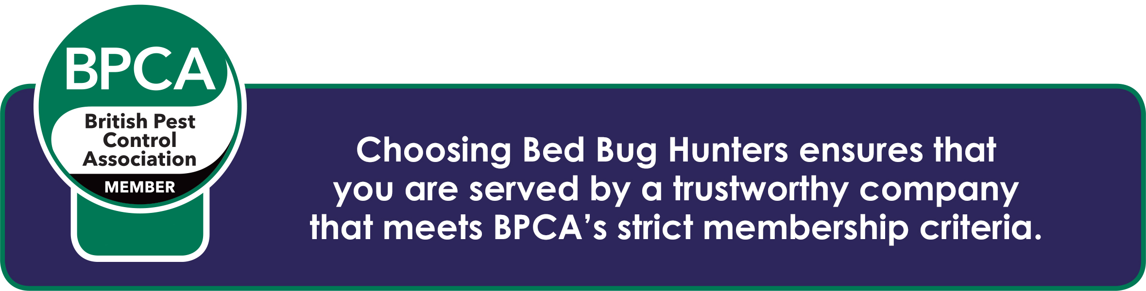 BPCA member badge for Bed Bug Hunters