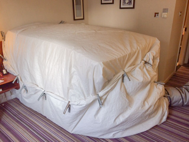 Bed bug hot air treatment